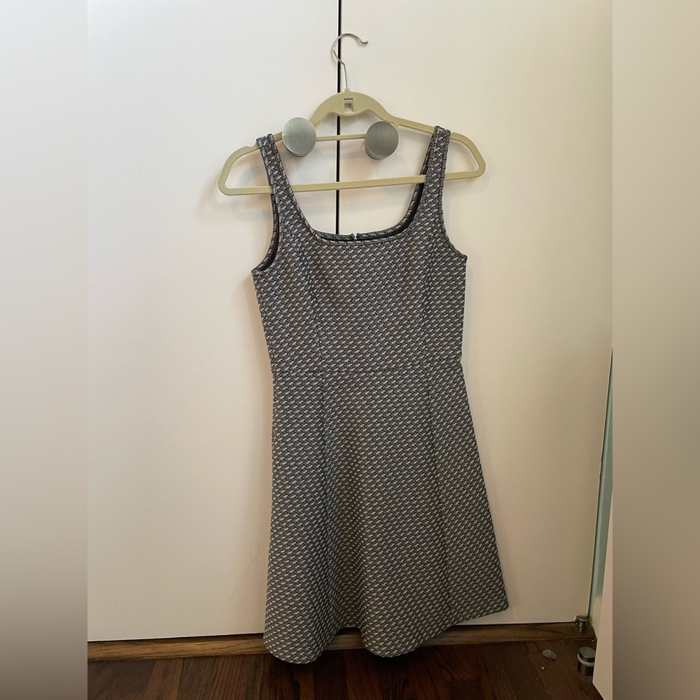 Theory grey sleeveless a line dress